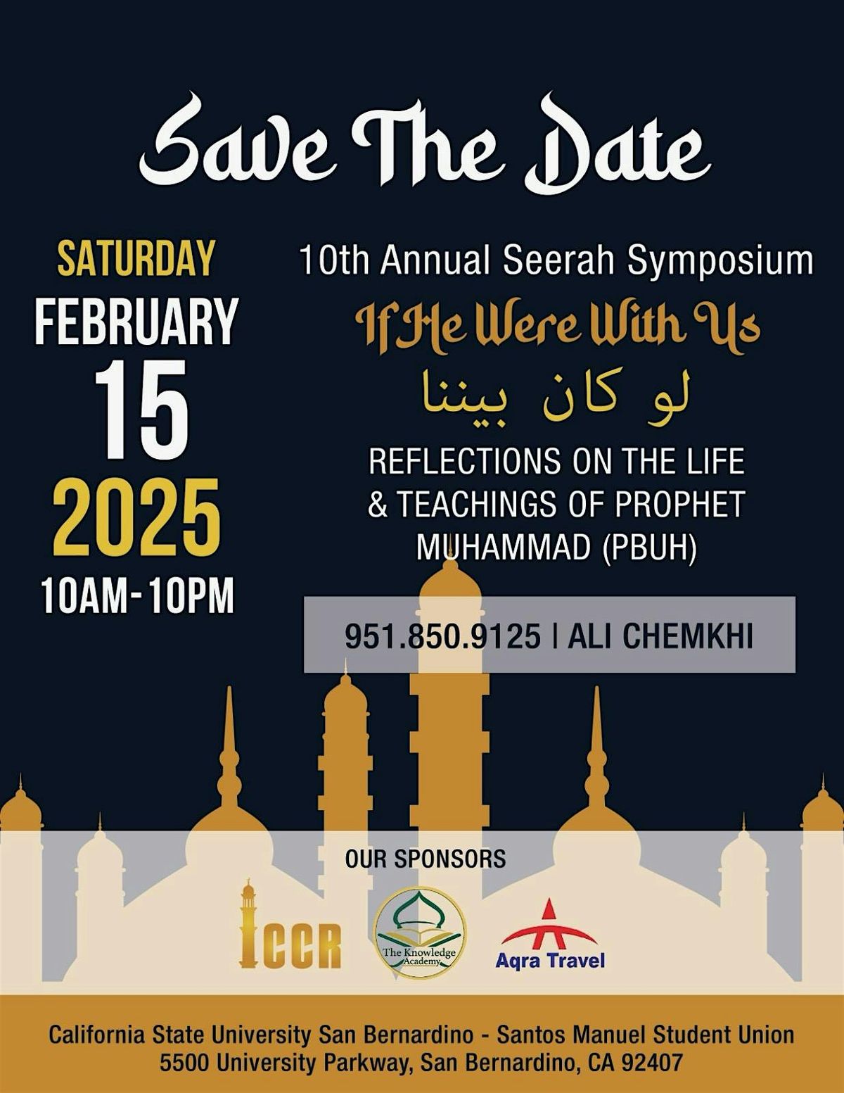 If He Were With Us - 10th Annual Seerah Symposium, 17 May | Event in San Bernardino | AllEvents