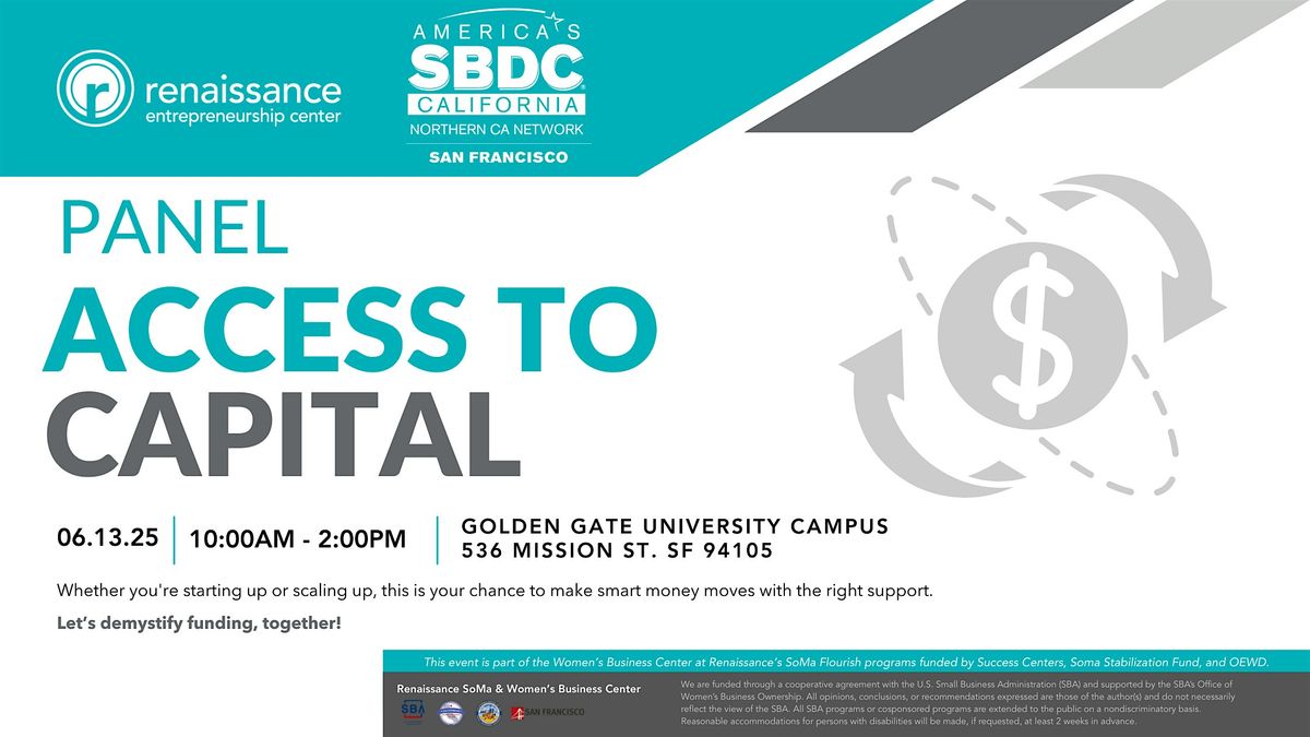 ACCESS TO CAPITAL PANEL, 13 June | Event in San Francisco | AllEvents