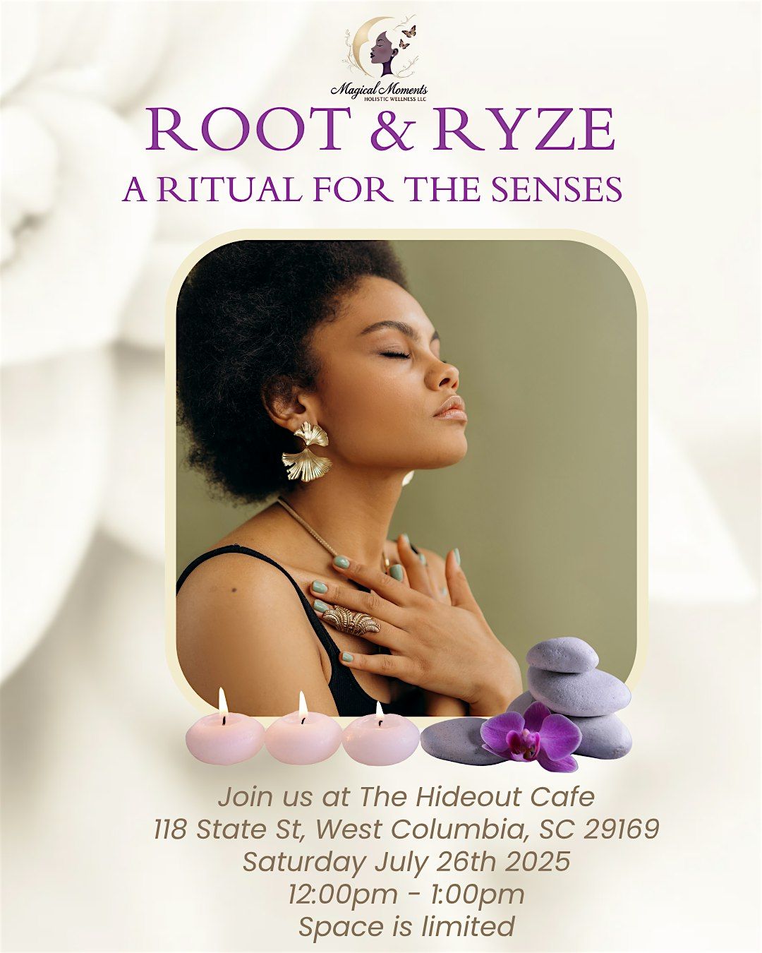 Root & Ryze: A Ritual for the Senses, 26 July | Event in West Columbia | AllEvents