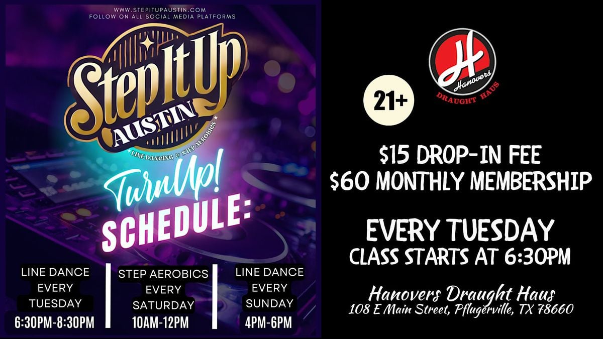 Step It Up ATX: Line Dance Class @ Hanovers Pflugerville, 9 September | Event in Pflugerville | AllEvents
