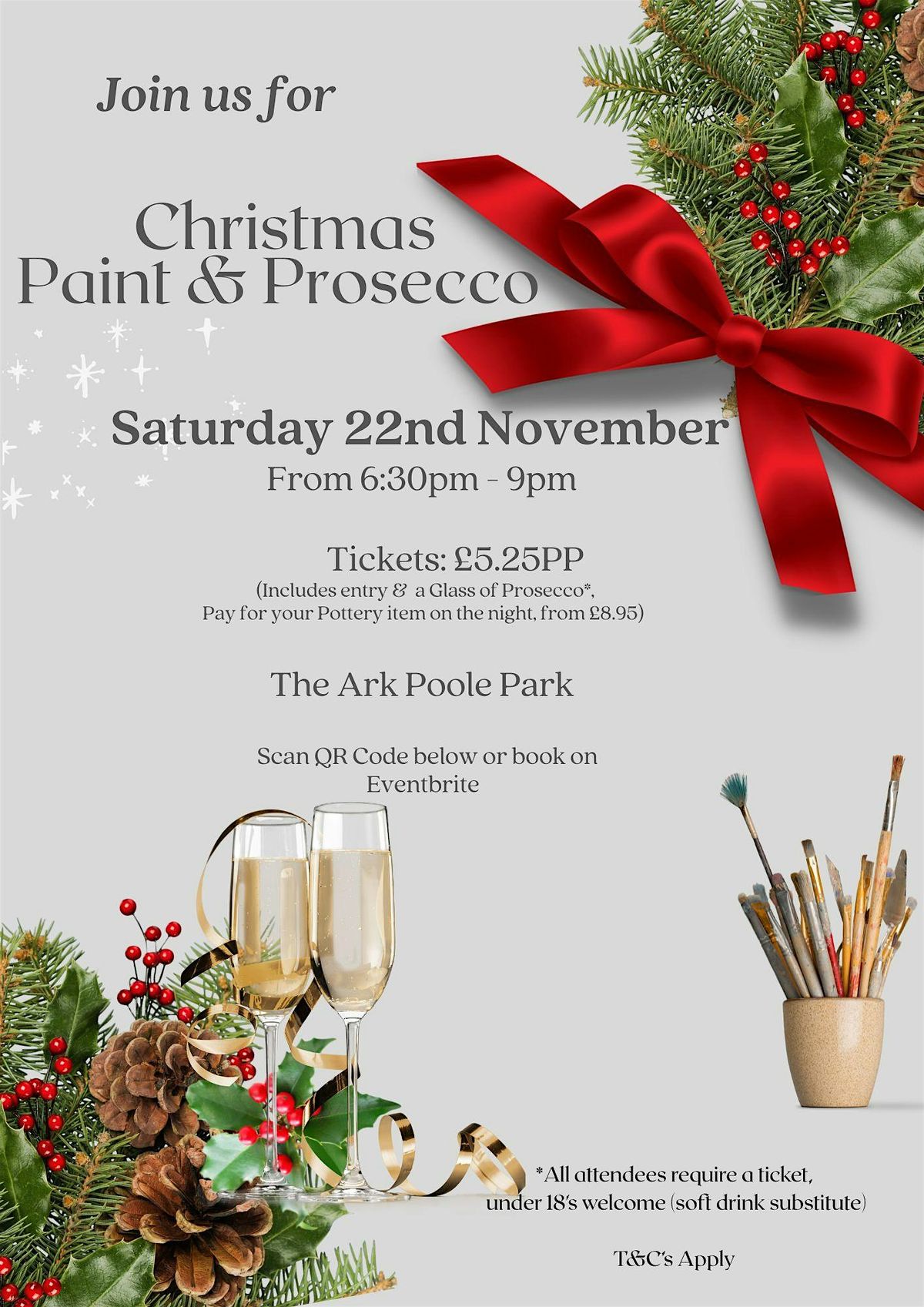 Christmas Paint & Prosecco, 22 November | Event in Poole | AllEvents