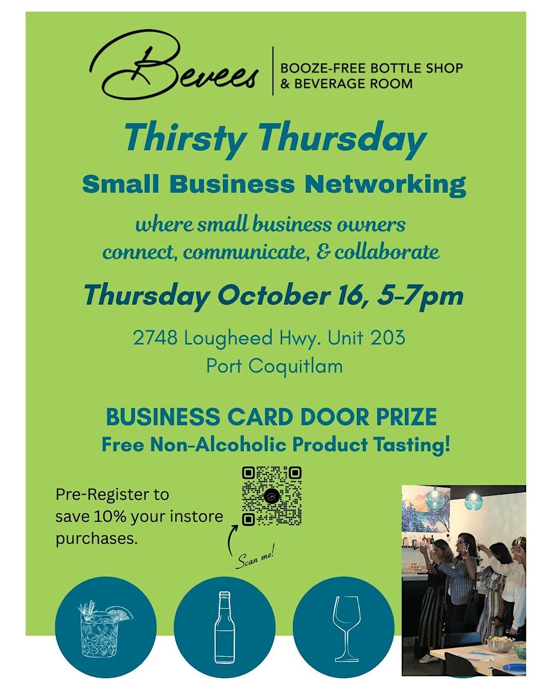 Thirsty Thursday: Small Business Networking Event, 16 October | Event in Port Coquitlam | AllEvents