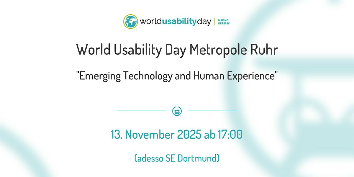 ruhrWUD 2025 - "Emerging Technology and Human Experience", 13 November | Event in Dortmund | AllEvents