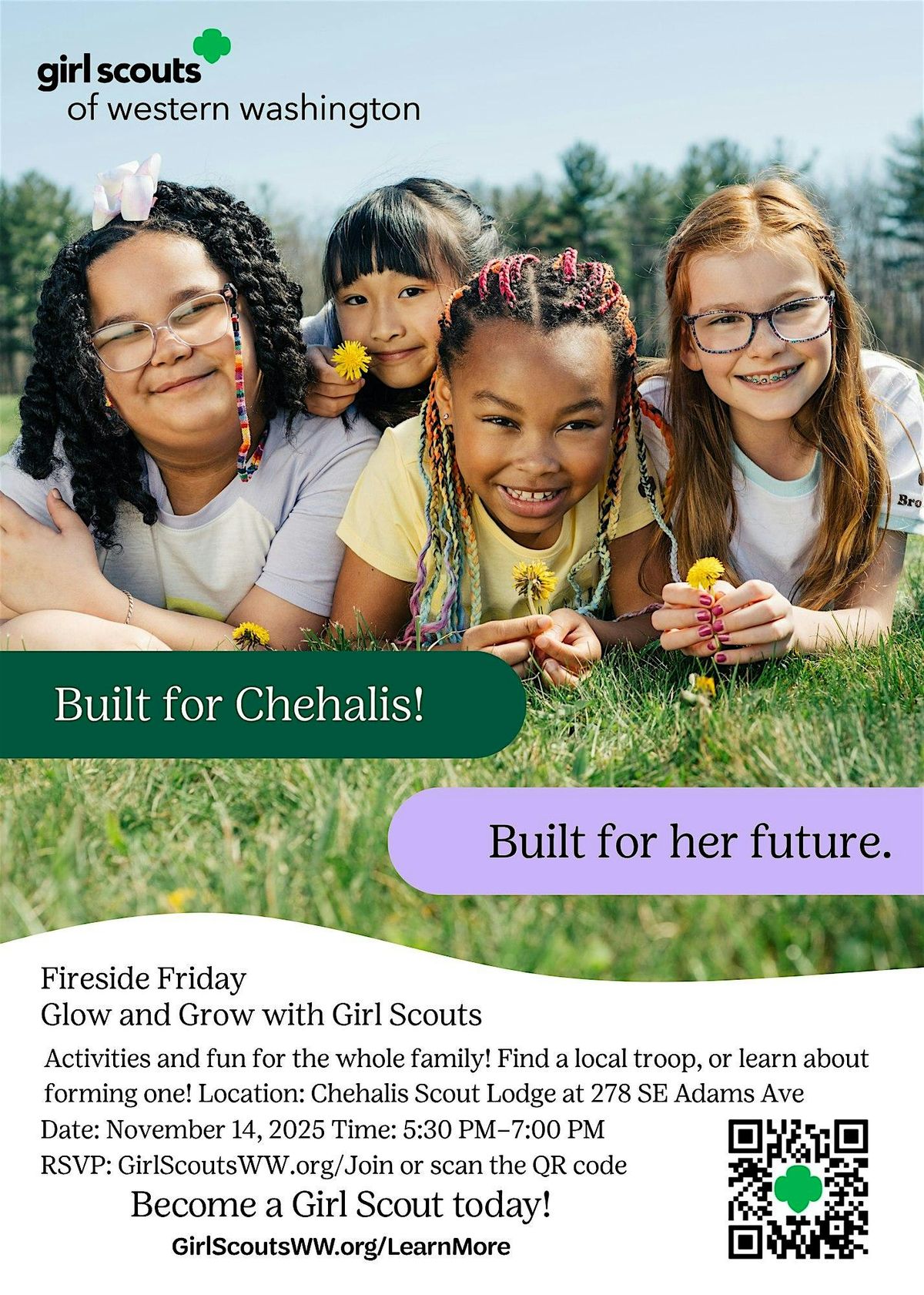 Fireside Friday Glow and Grow with Girl Scouts in Chehalis! | Event in Chehalis | AllEvents