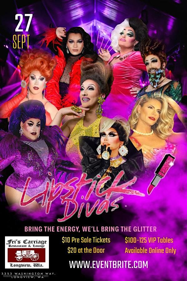 Lipstick Divas - LONGVIEW, WA, 27 September | Event in Longview | AllEvents