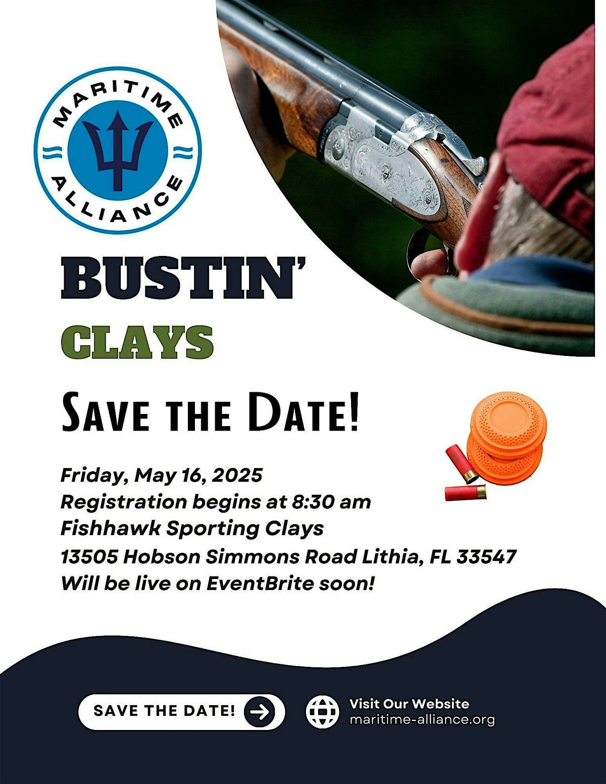 Bustin' Clays with Maritime Alliance, 16 May | Event in Lithia | AllEvents