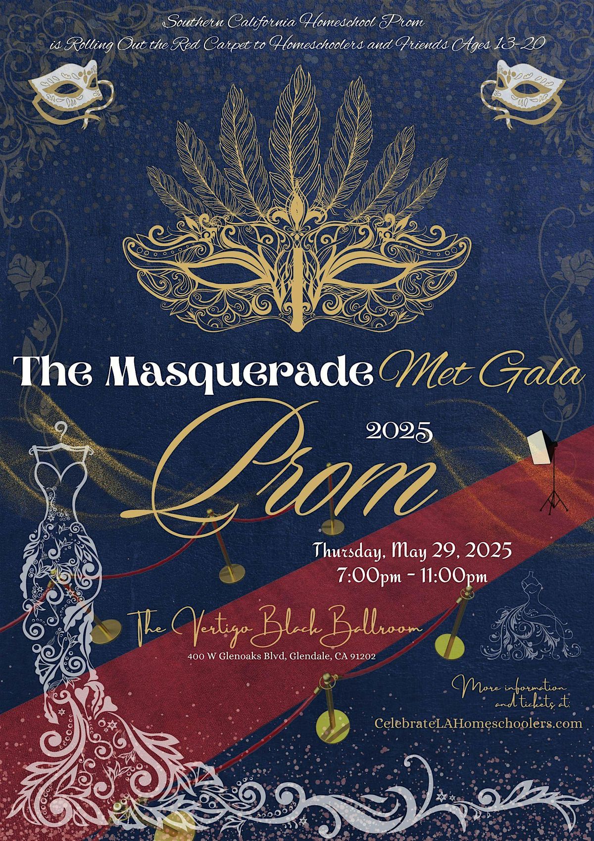 The So Cal Masquerade Met Gala Homeschool Prom 2025, 29 May | Event in Glendale | AllEvents