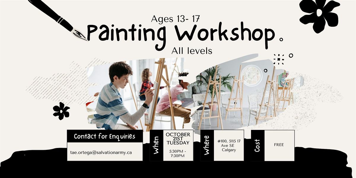 Painting workshop (ages 13-17), 21 October | Event in Calgary | AllEvents
