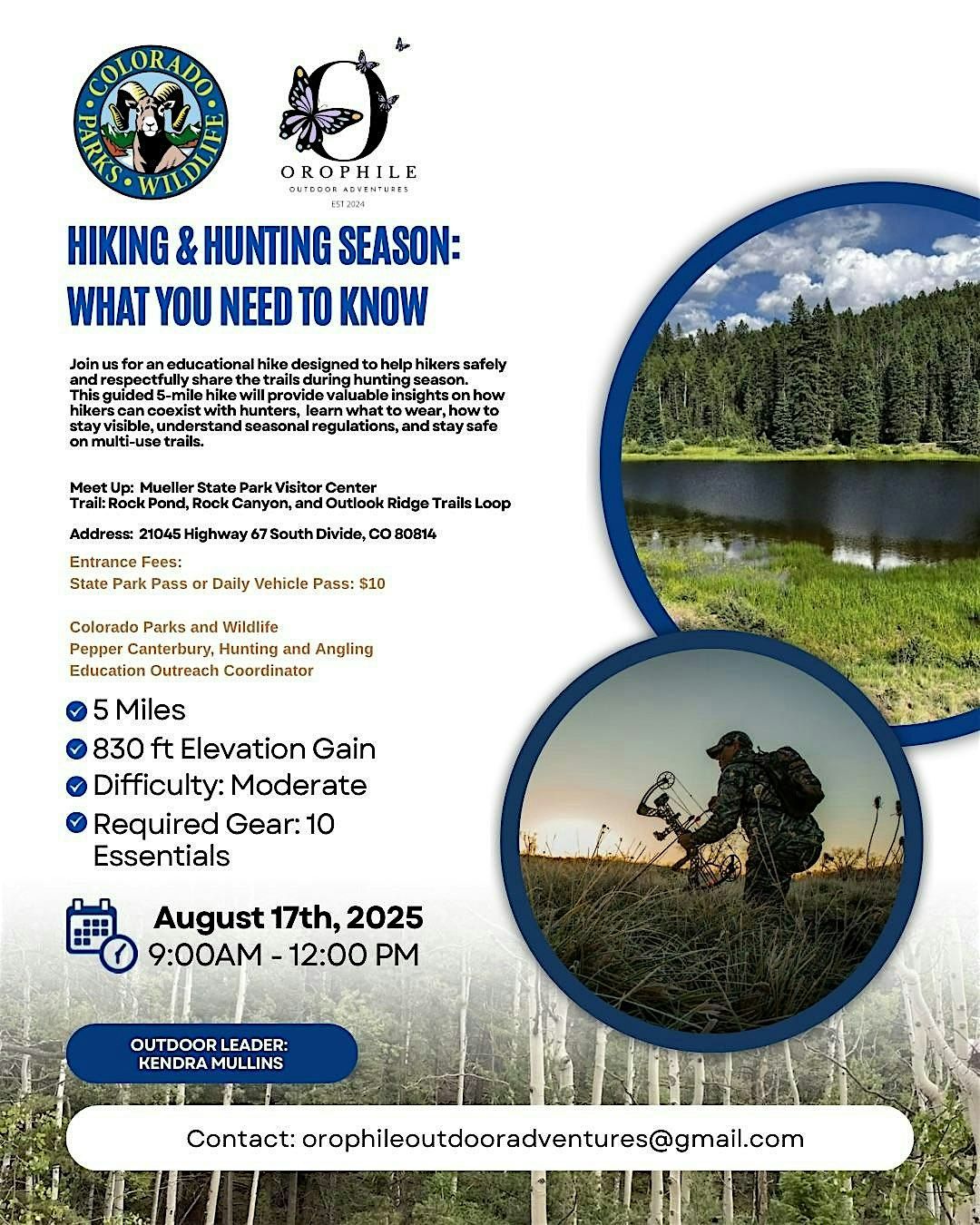 Hiking & Hunting Season: What You Need to Know, 17 August | Event in Divide | AllEvents