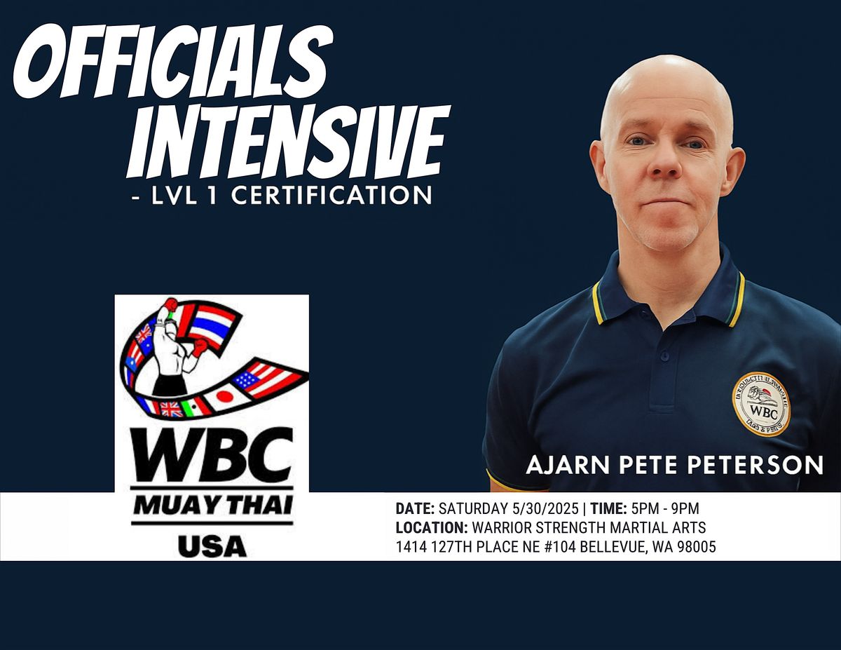 WBC OFFICIALS LEVEL ONE – MDL CERTIFICATION COURSE, 30 May | Event in Bellevue | AllEvents