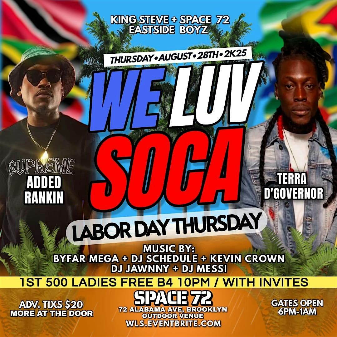 WE LUV SOCA, 28 August | Event in Brooklyn | AllEvents