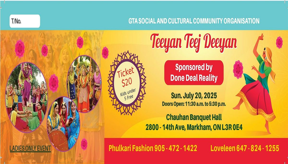 Teeyan Teej Deeyan 2025, 20 July | Event in Markham | AllEvents