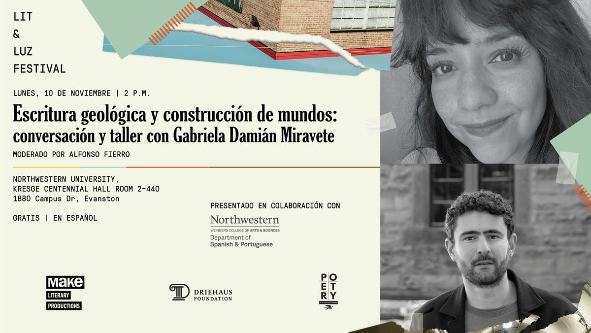 Lit  & Luz:  Escritura geológica  con Gabriela Damián Miravete, 10 November | Event in Evanston | AllEvents
