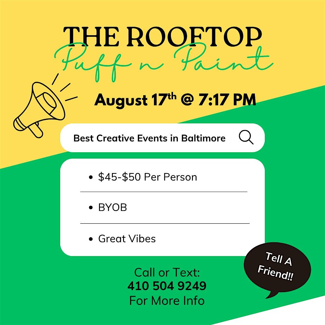 The Rooftop Puff n Paint in Downtown Baltimore!, 17 August | Event in Baltimore | AllEvents