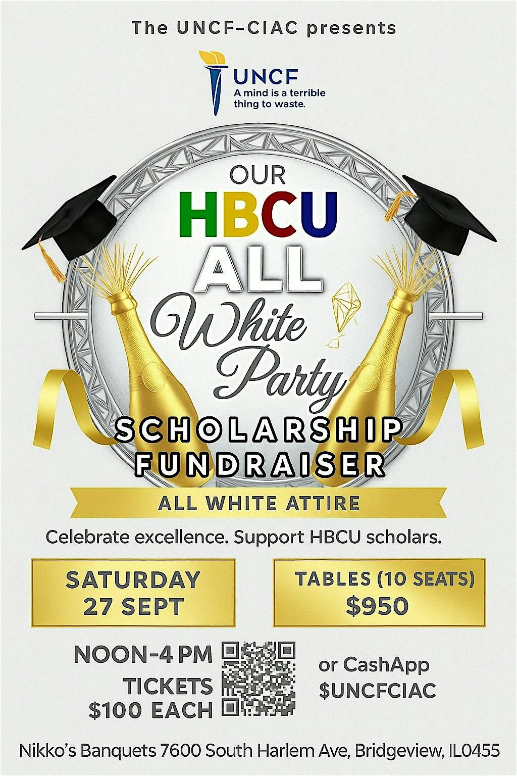 UNCF - CIAC HBCU All White Party, 27 September | Event in Bridgeview | AllEvents