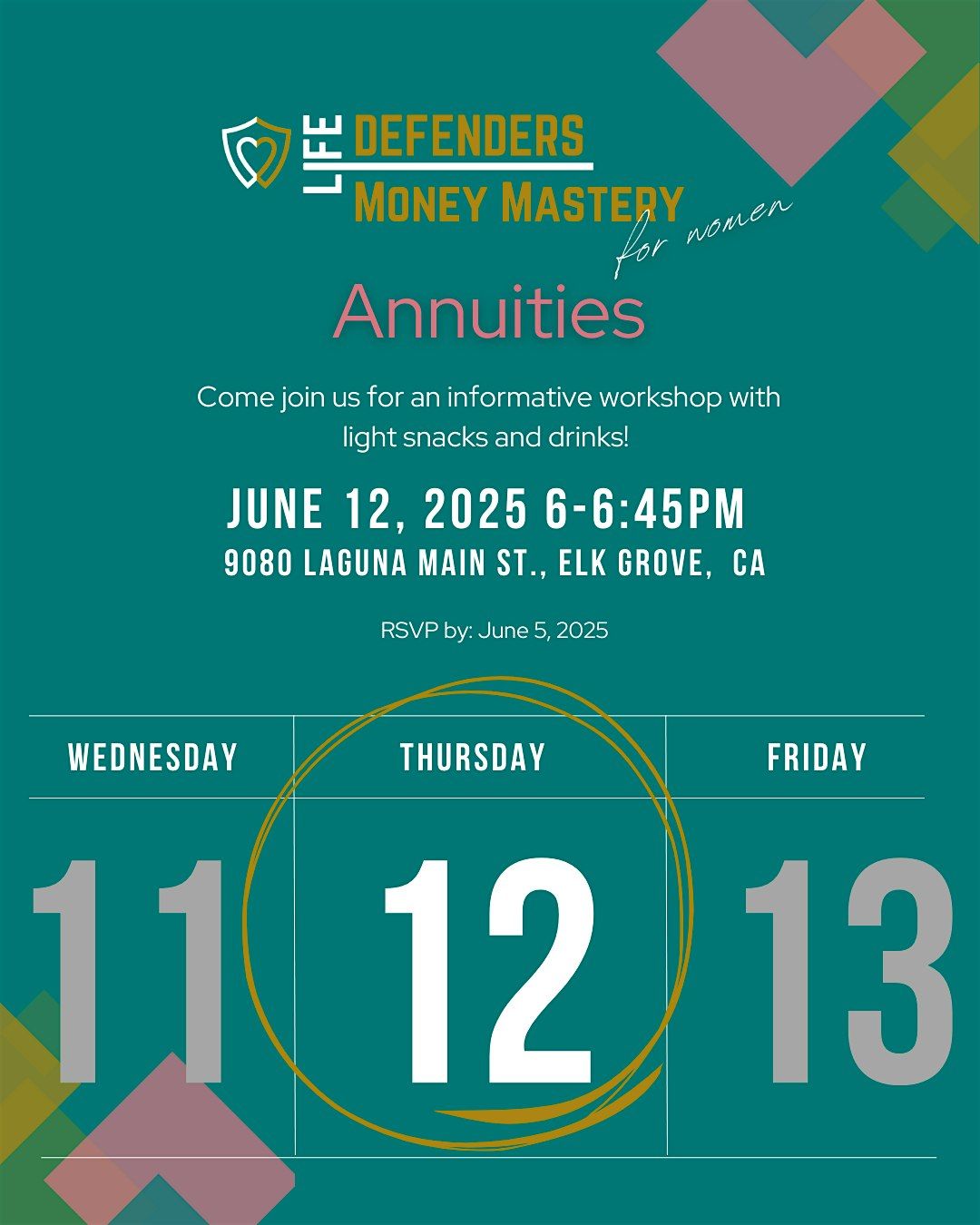 Money Mastery for Women, 12 June | Event in Elk Grove | AllEvents