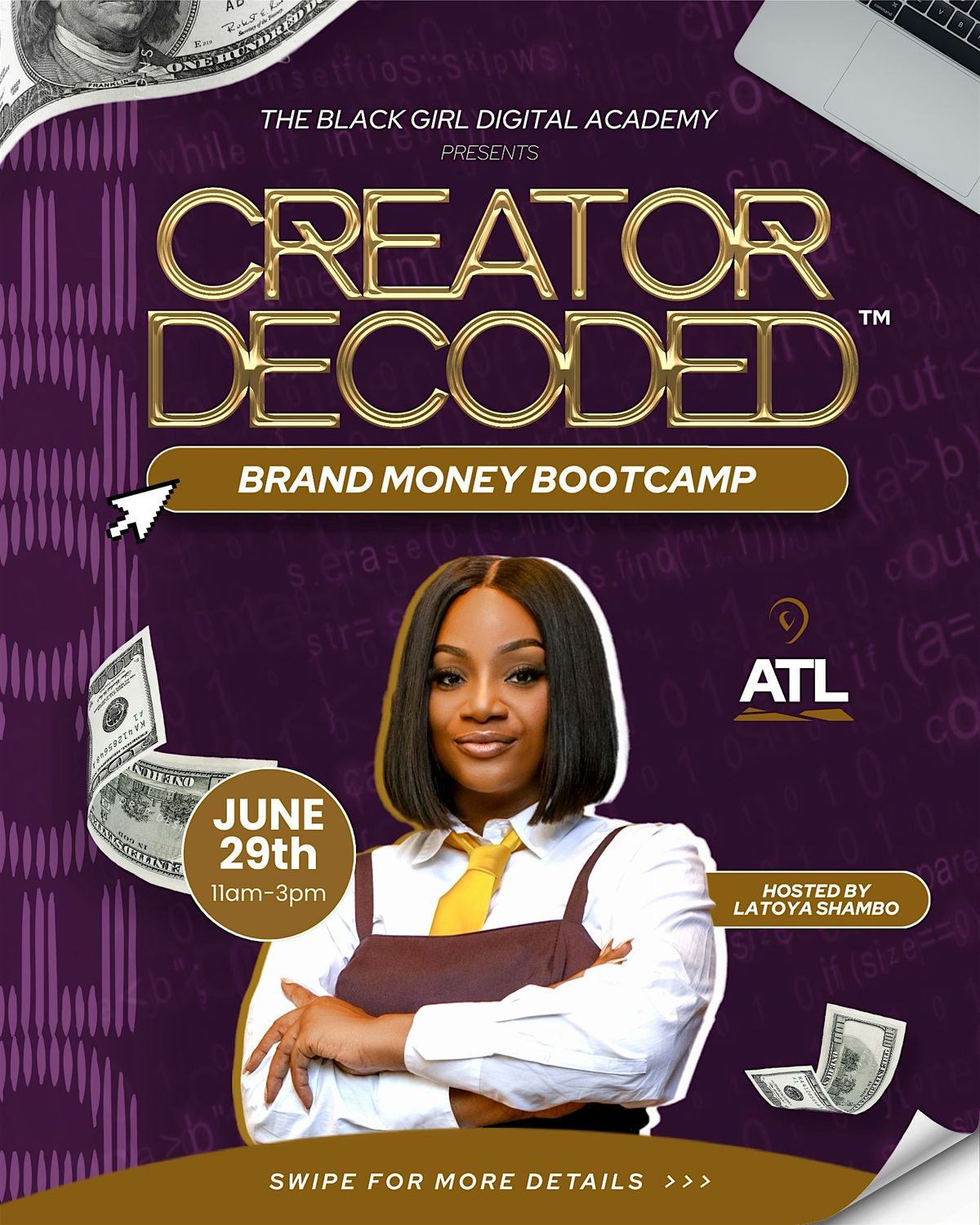 Creator DeCoded™: Brand Money Bootcamp | Hosted by LaToya  Shambo, 29 June | Event in Atlanta | AllEvents