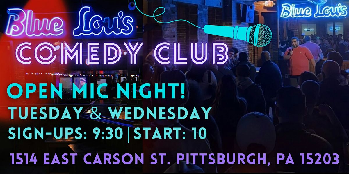 Blue Lou's Comedy Club  |   Open Mic Night! | Event in Pittsburgh | AllEvents