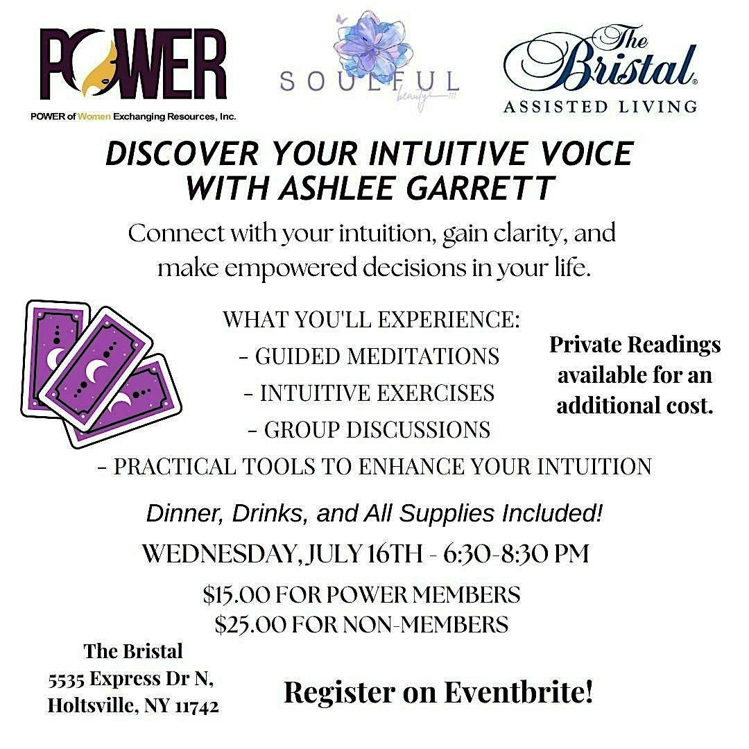 POWER Presents Discover Your Intuitive Voice with Ashlee Garrett!, 16 July | Event in Holtsville | AllEvents