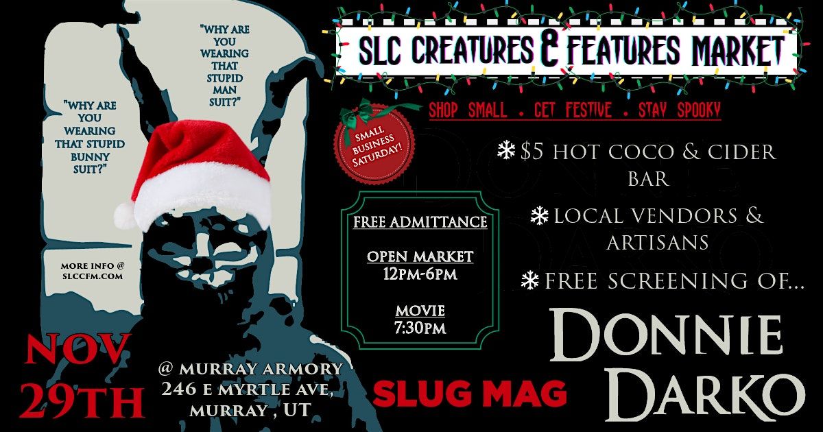 SLC Creatures & Features Market - Donnie Darko, 29 December | Event in Murray | AllEvents