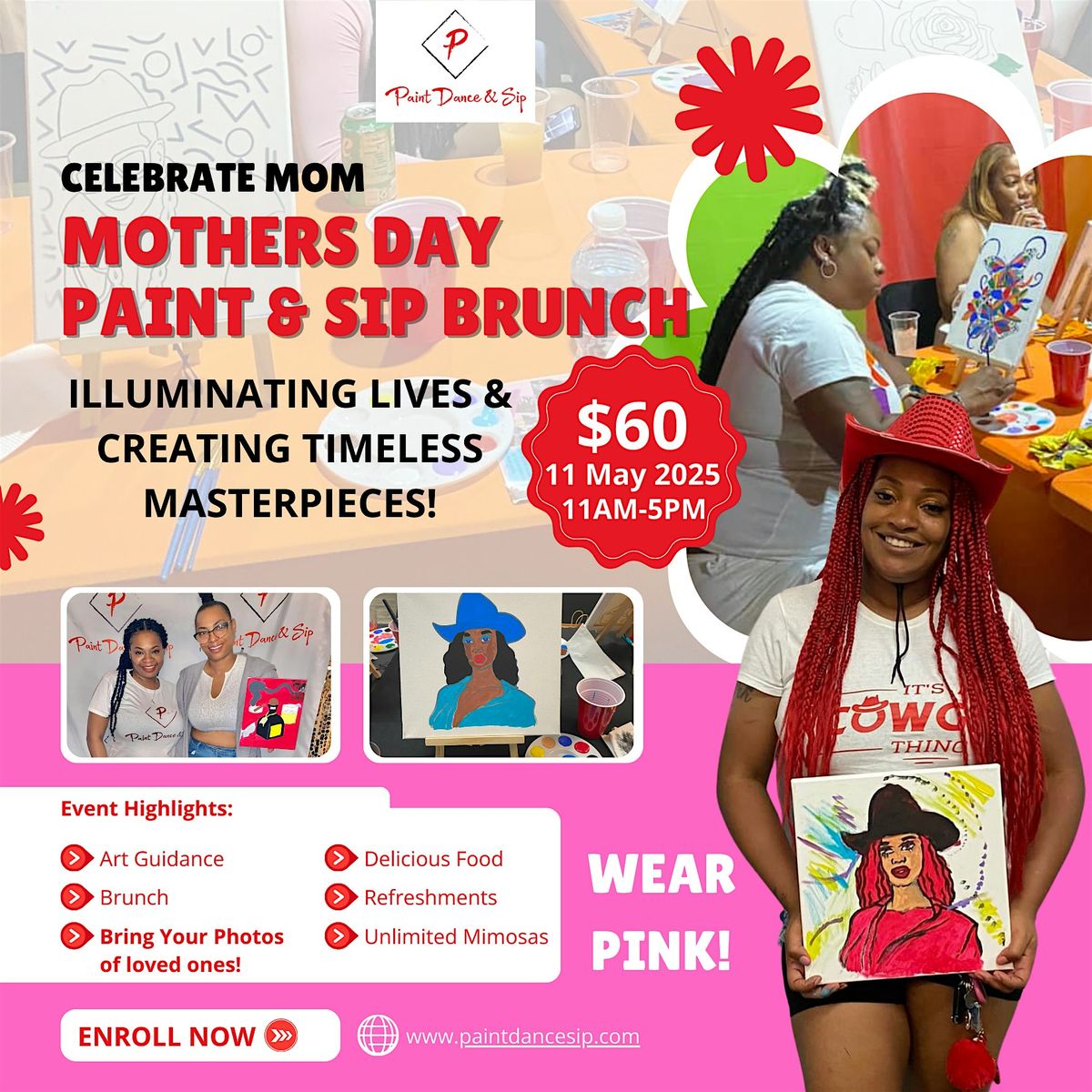 Mothers's Day Paint & Sip Brunch, 11 May | Event in Addison | AllEvents