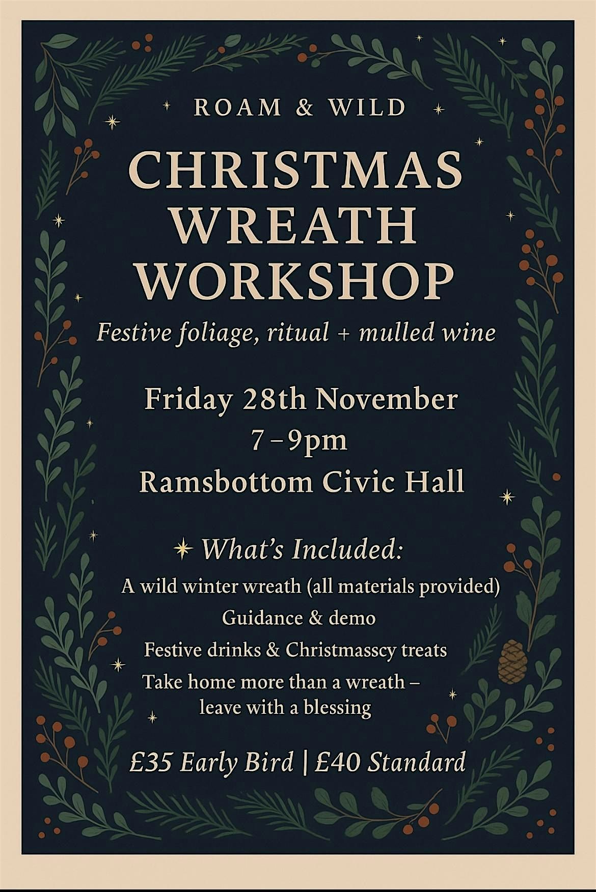 Christmas wreath making workshop, 28 November | Event in Ramsbottom | AllEvents