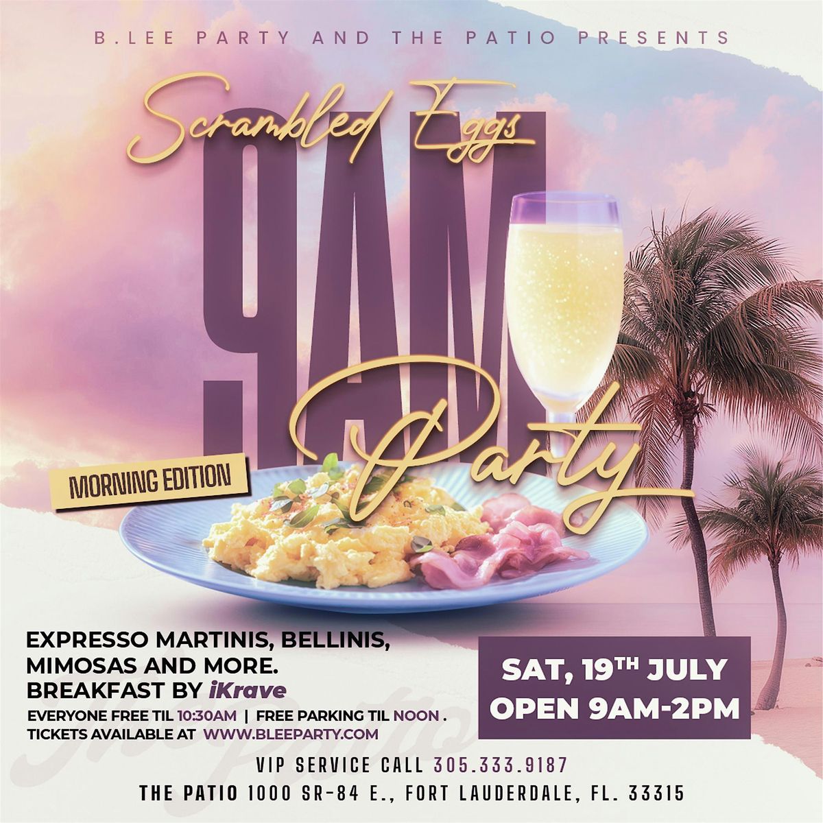 Scrambled Eggs the 9am Party | Event in Fort Lauderdale | AllEvents