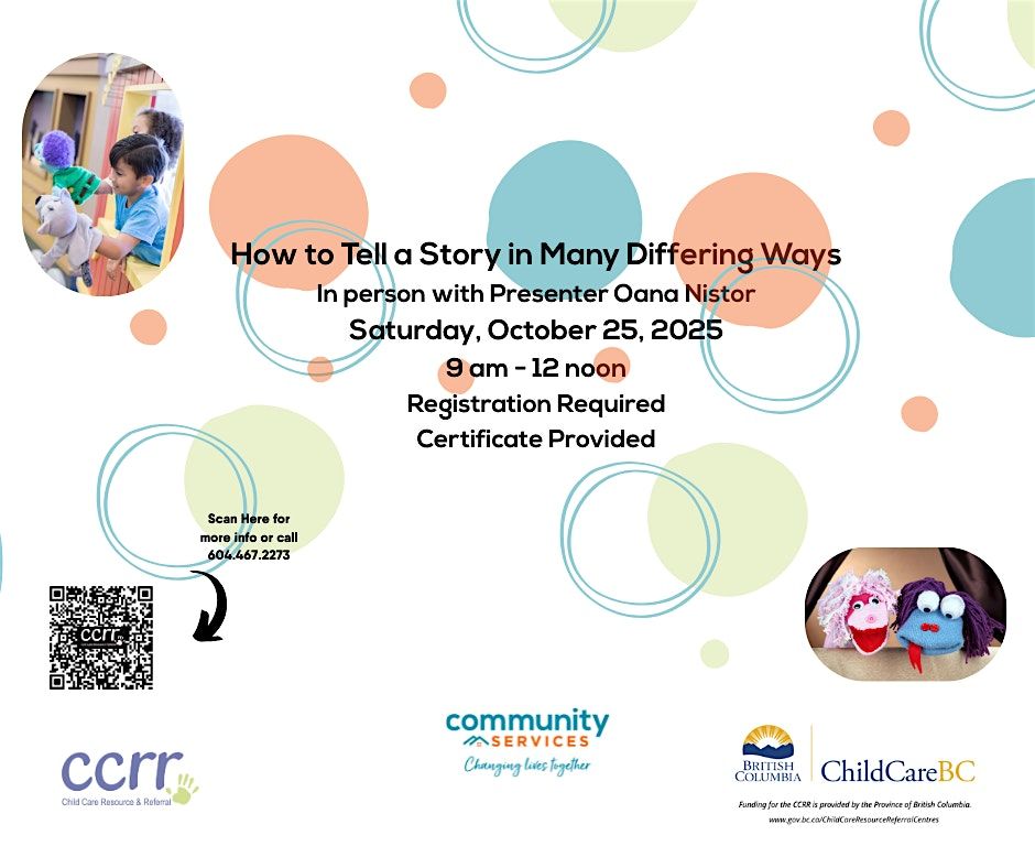 How to Tell a Story in Many Different Ways, 25 October | Event in Maple Ridge | AllEvents