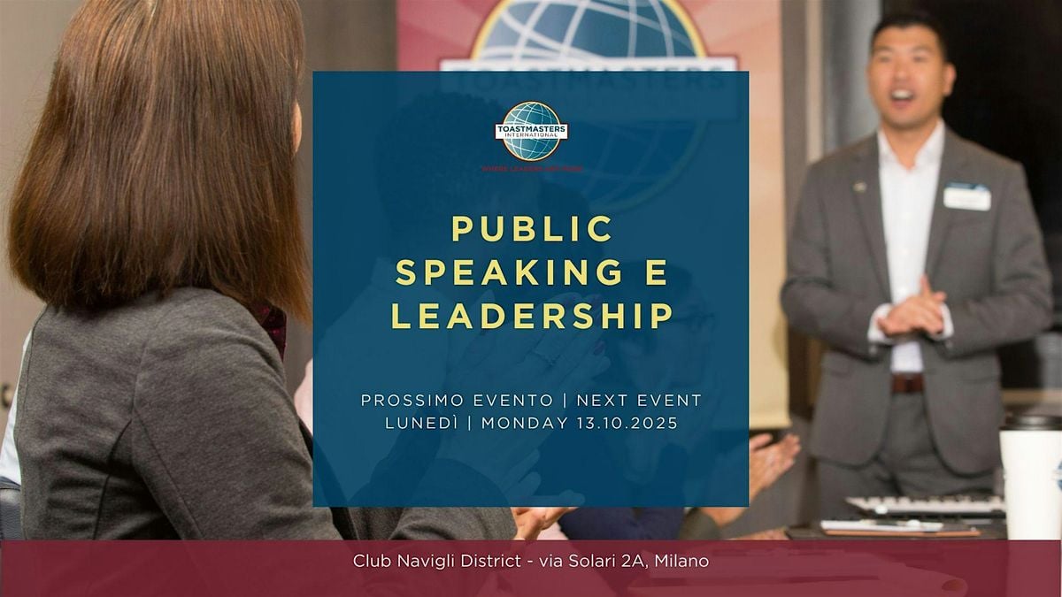 Public Speaking & Leadership - Toastmasters Milano Navigli, 13 October | Event in Milano | AllEvents
