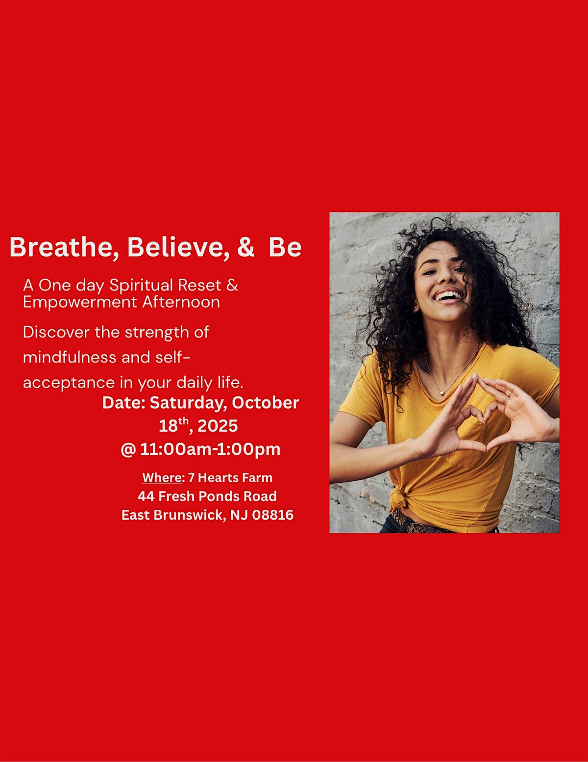 BREATHE, BELIEVE AND BE - One day  Spiritual Reset & Empowerment Afternoon, 18 October | Event in East Brunswick