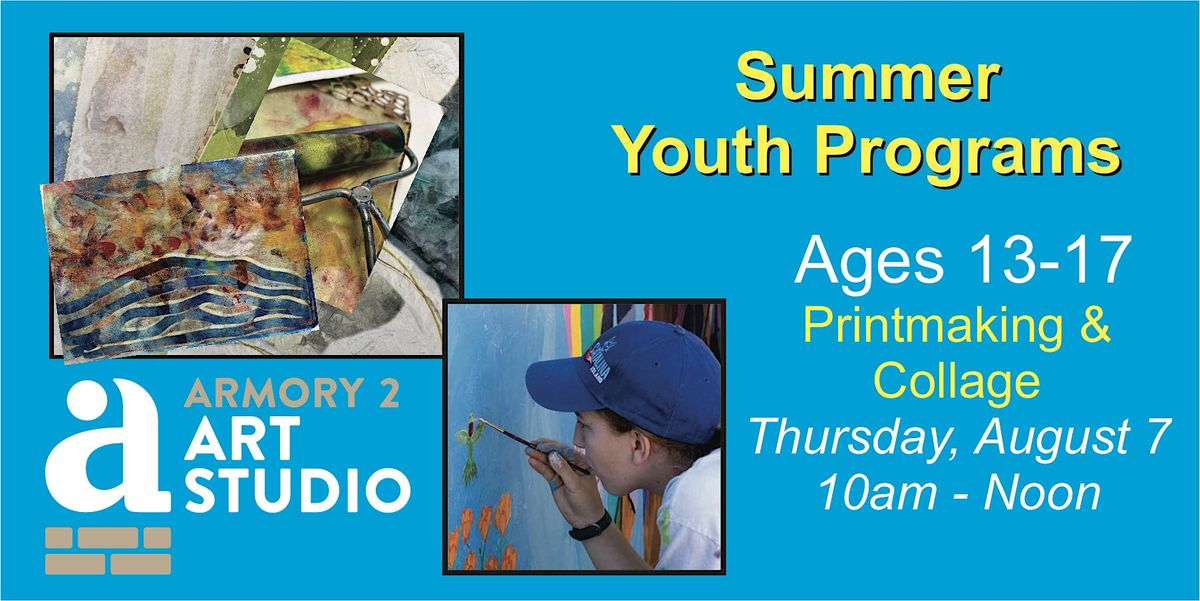 Summer Youth Program - Ages 13-17  Print Making & Collage, 7 August | Event in Grand Haven | AllEvents
