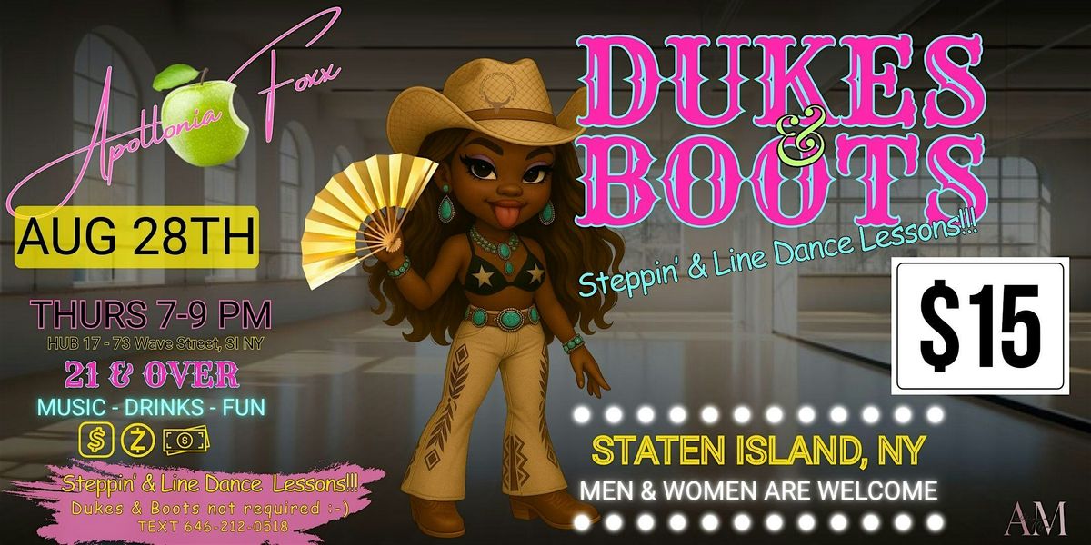 Dukes & Boots Steppin' and Line Dance Lessons, 28 August | Event in Staten Island | AllEvents