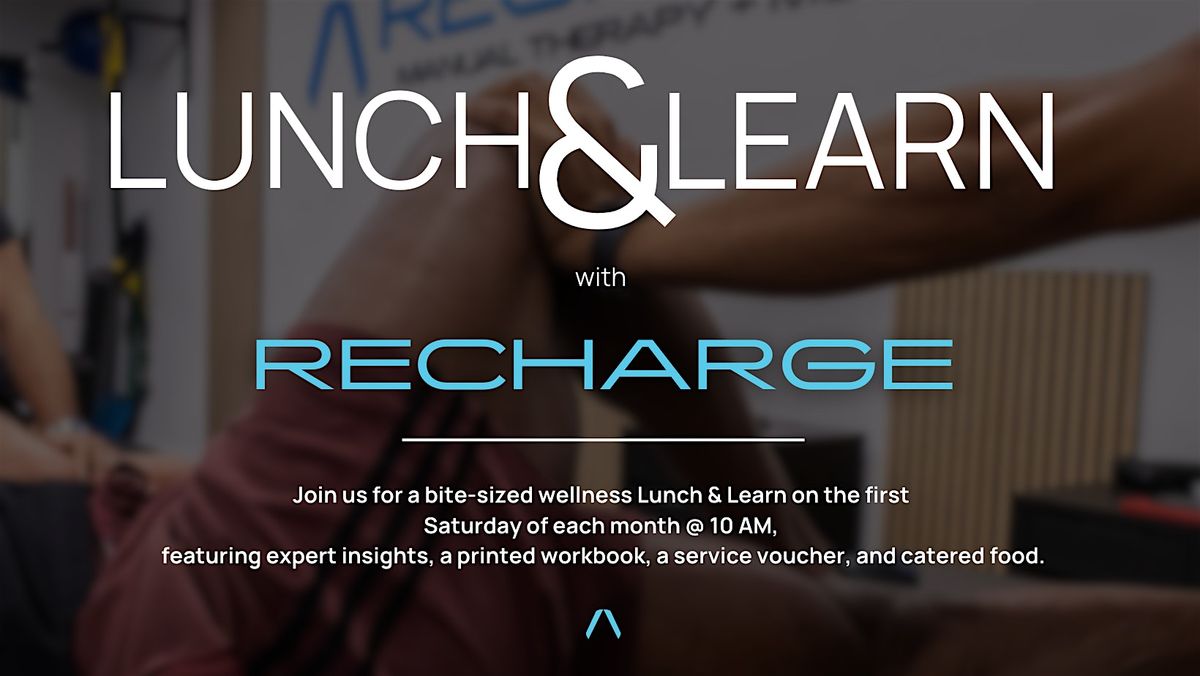Lunch & Learn with RECHARGE, 5 July | Event in North Miami | AllEvents