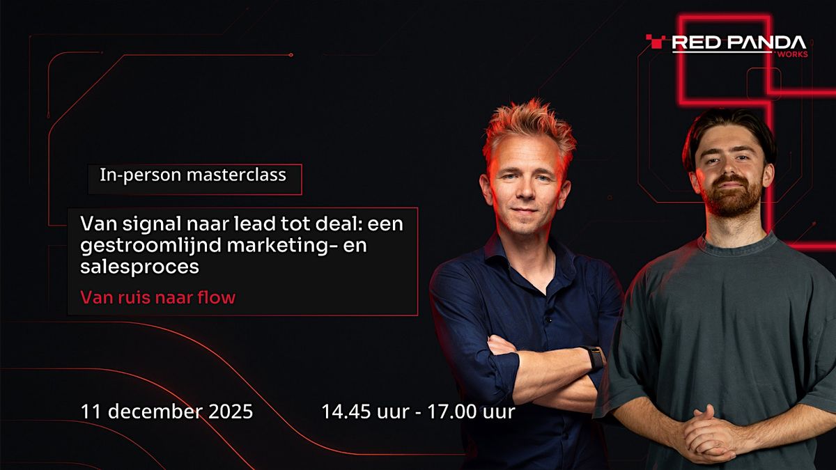 Van signal naar lead tot deal: een gestroomlijnd marketing- en salesproces, 11 December | Event in Amsterdam