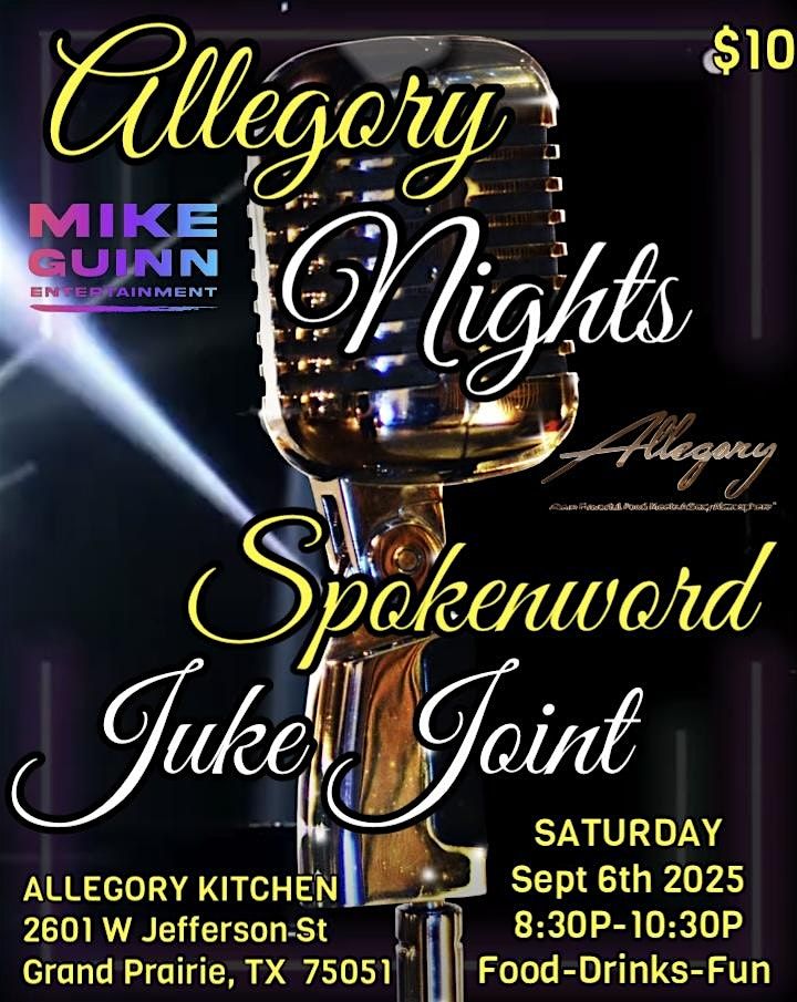 Allegory Nights: Spokenword Competition & Open Mic($), 1 November | Event in Grand Prairie | AllEvents