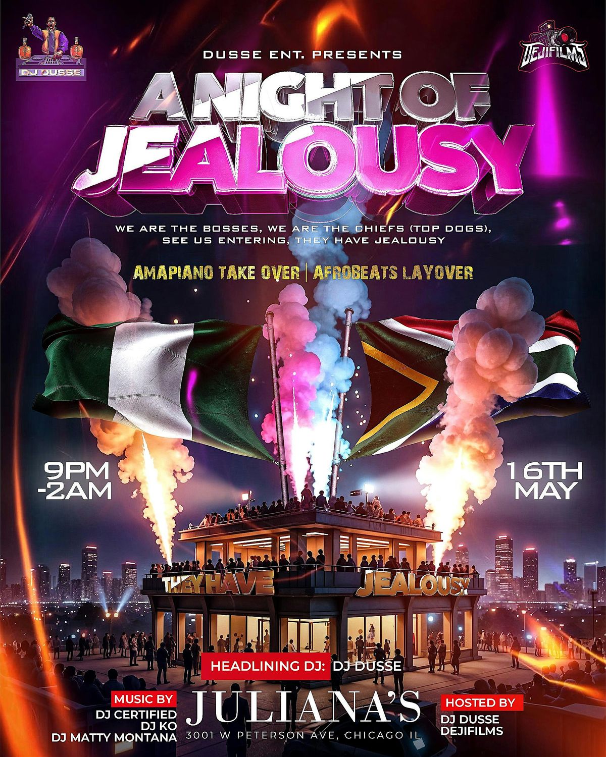A Night Of Jealousy, 16 May | Event in Chicago | AllEvents