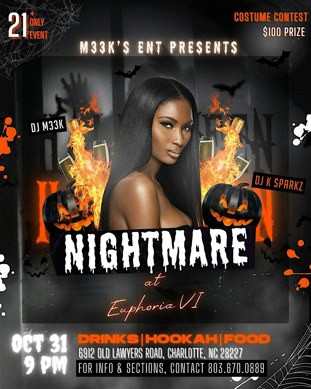NIGHTMARE AT EUPHORIA VI, 31 October | Event in Charlotte | AllEvents