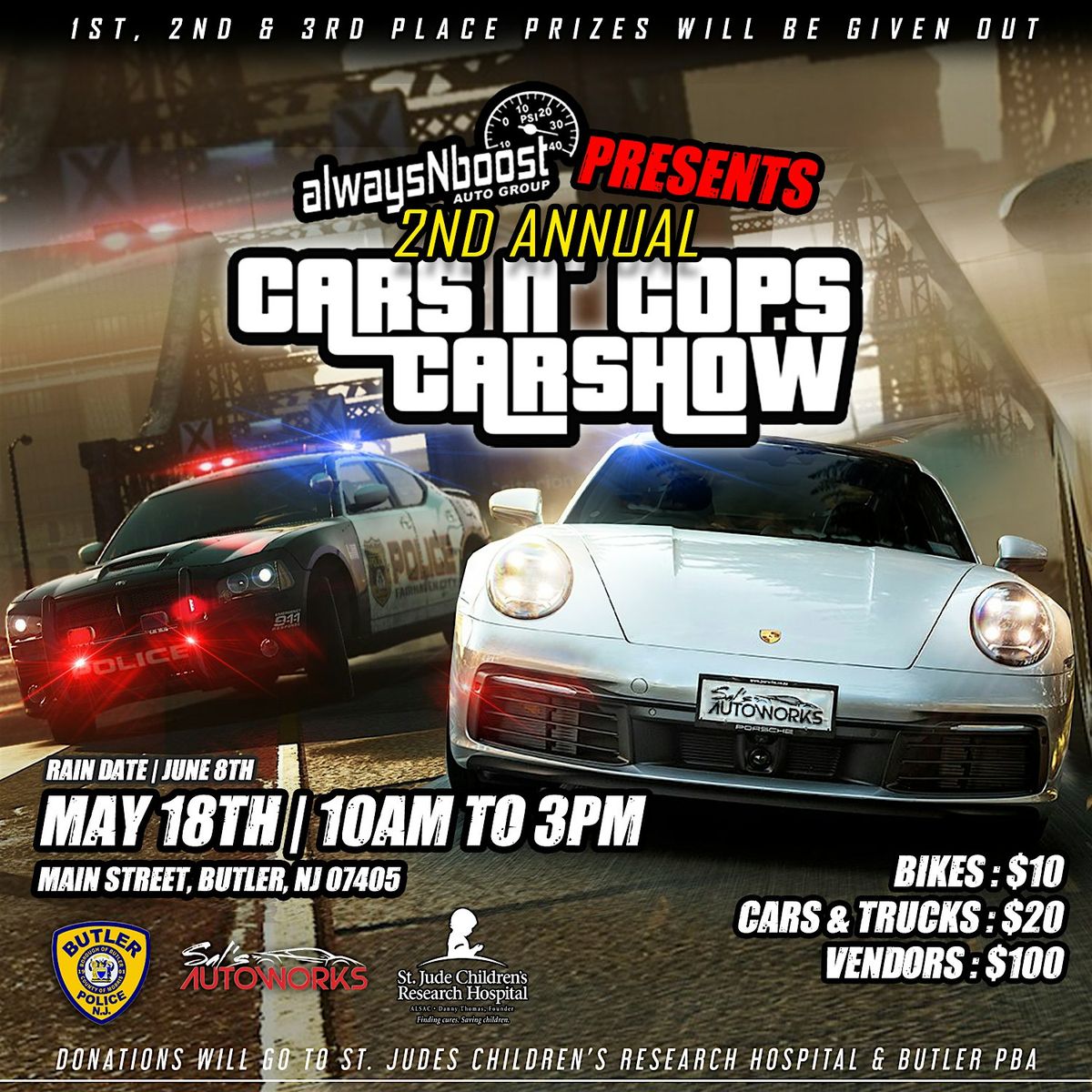 2nd Annual Cars 'n' Cops Car Show, 18 May | Event in Butler | AllEvents