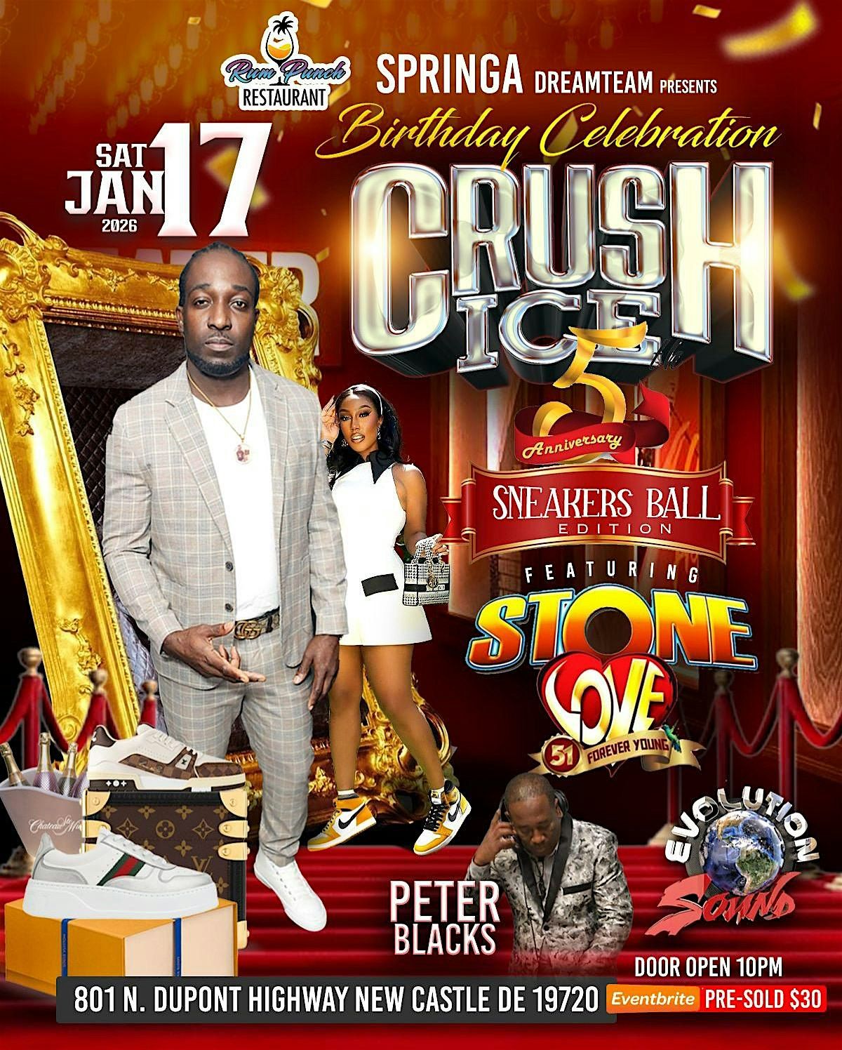 Crush ICE sneaker ball, 17 January | Event in New Castle | AllEvents
