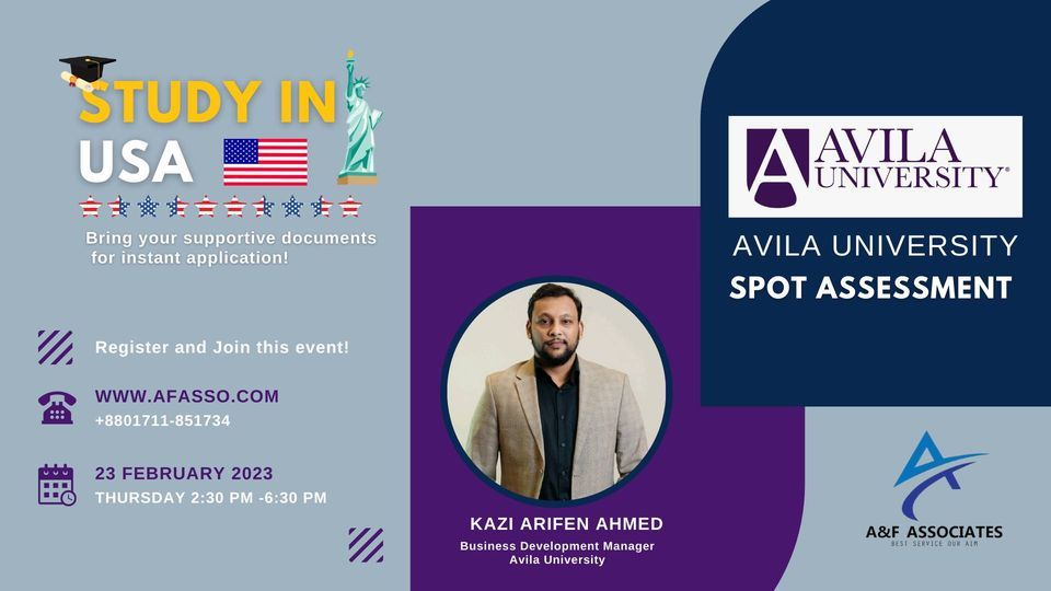 Study In USA Avila University Spot Assessment, A&F Associates