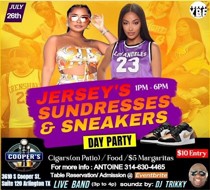 JERSEY'S, SUNDRESSES,  & SNEAKERS DAY PARTY, 26 July | Event in Arlington | AllEvents