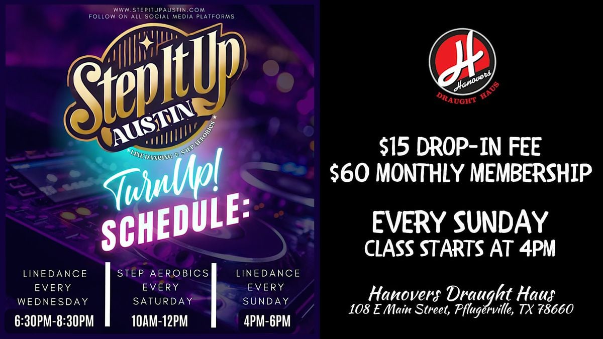 Step It Up ATX: Line Dance Class @ Hanovers Pflugerville, 17 August | Event in Pflugerville | AllEvents
