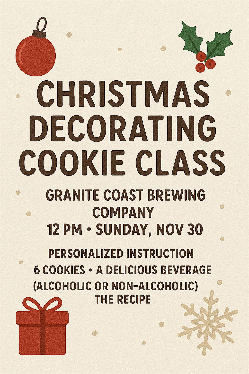 Christmas Cookie Decorating Class, 7 December | Event in Peabody | AllEvents