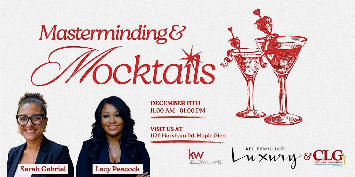 Masterminding & Mocktails, 11 December | Event in Ambler | AllEvents