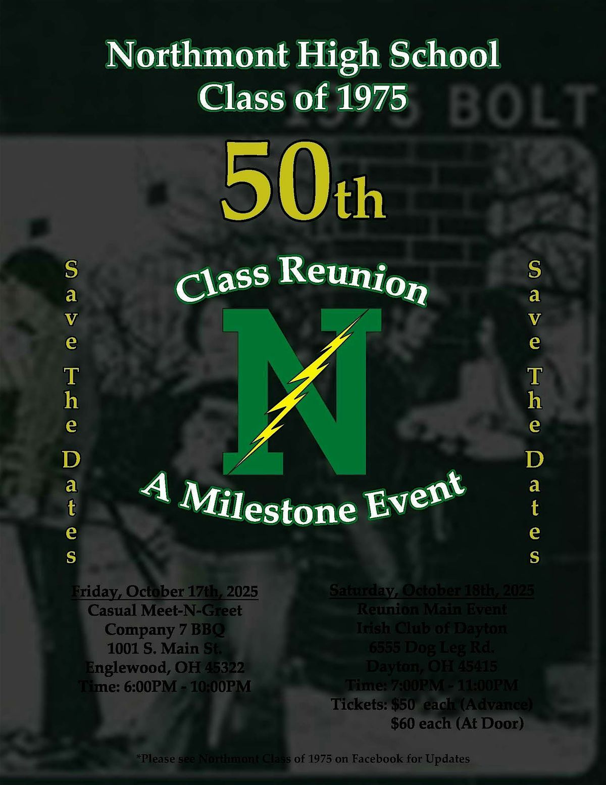Northmont Class of 1975 50th Reunion, 18 October | Event in Dayton | AllEvents