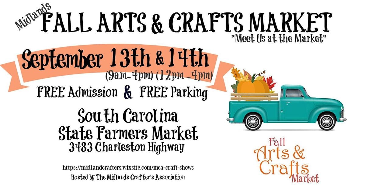2025 Midlands Fall Arts & Crafts Market, 14 September | Event in West Columbia | AllEvents
