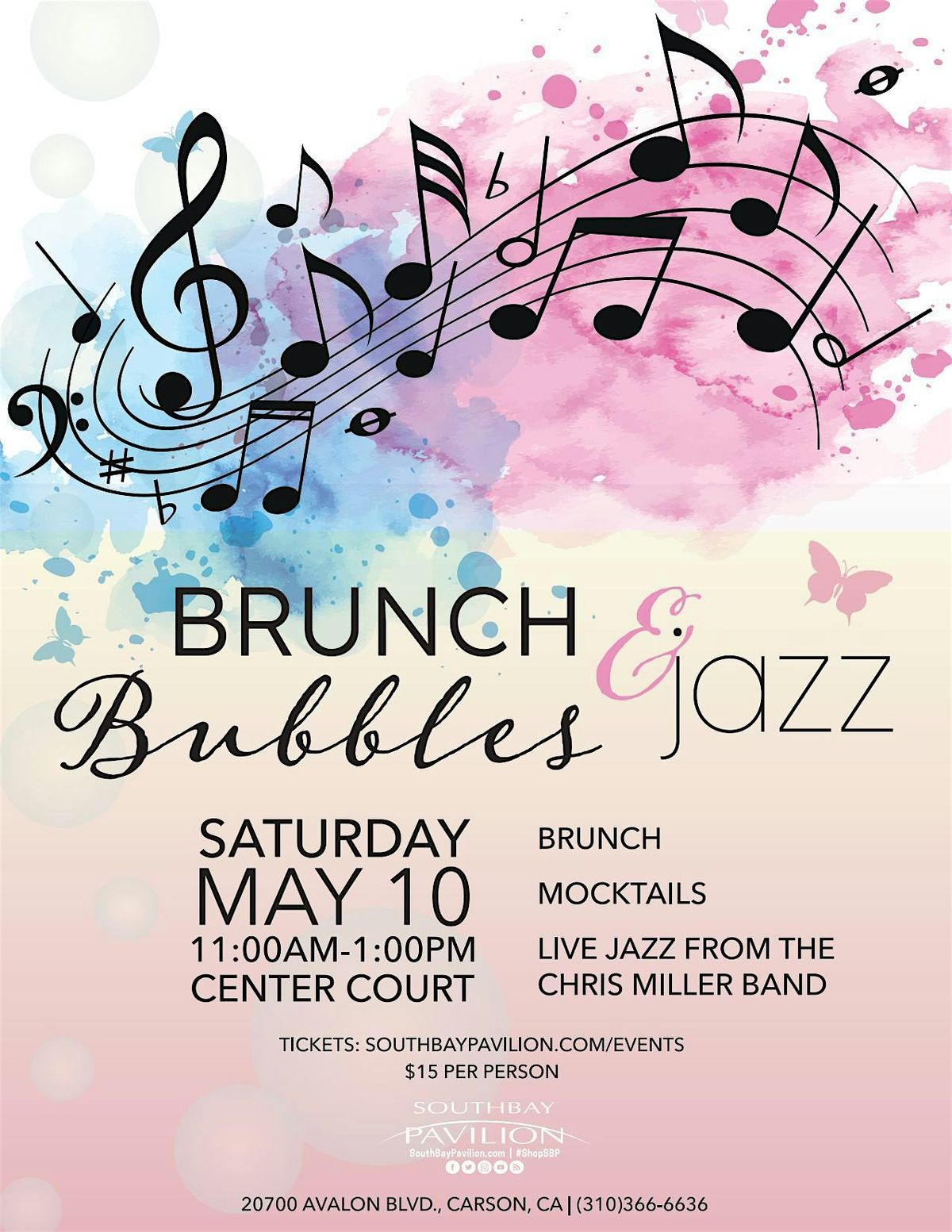 Mother's Day Brunch, Bubbles & Jazz, 10 May | Event in Carson | AllEvents