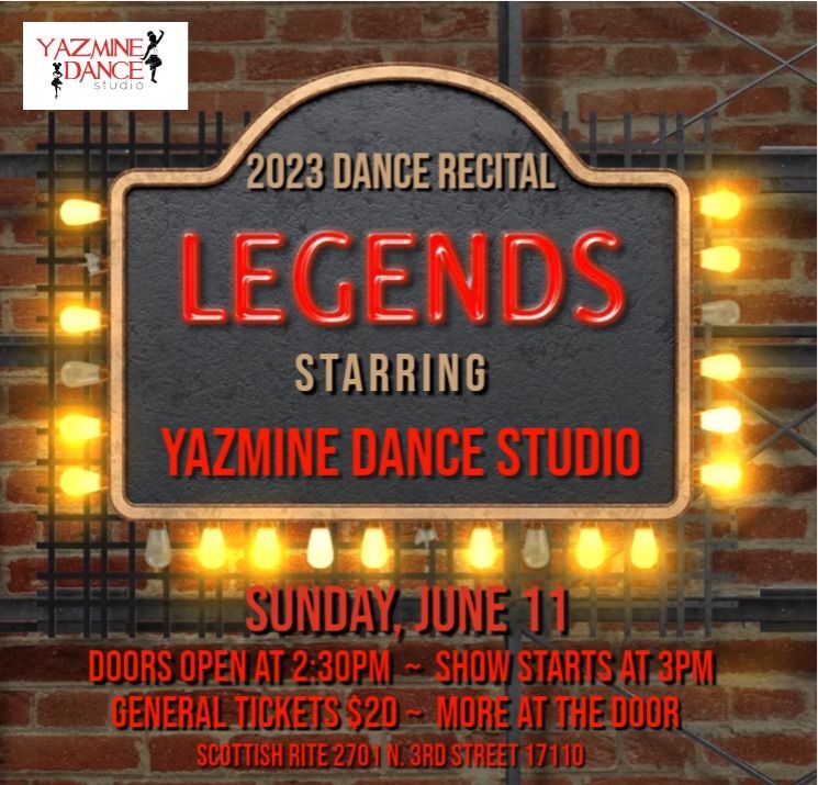 Yazmine Dance Studio annual recital 2023 LEGENDS, Scottish Rite
