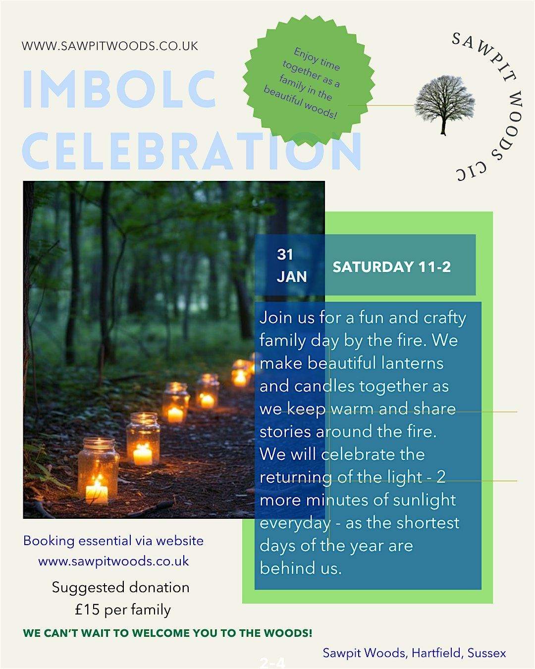 Sawpit Woods Early Spring Gathering, 31 January | Event in Hartfield | AllEvents