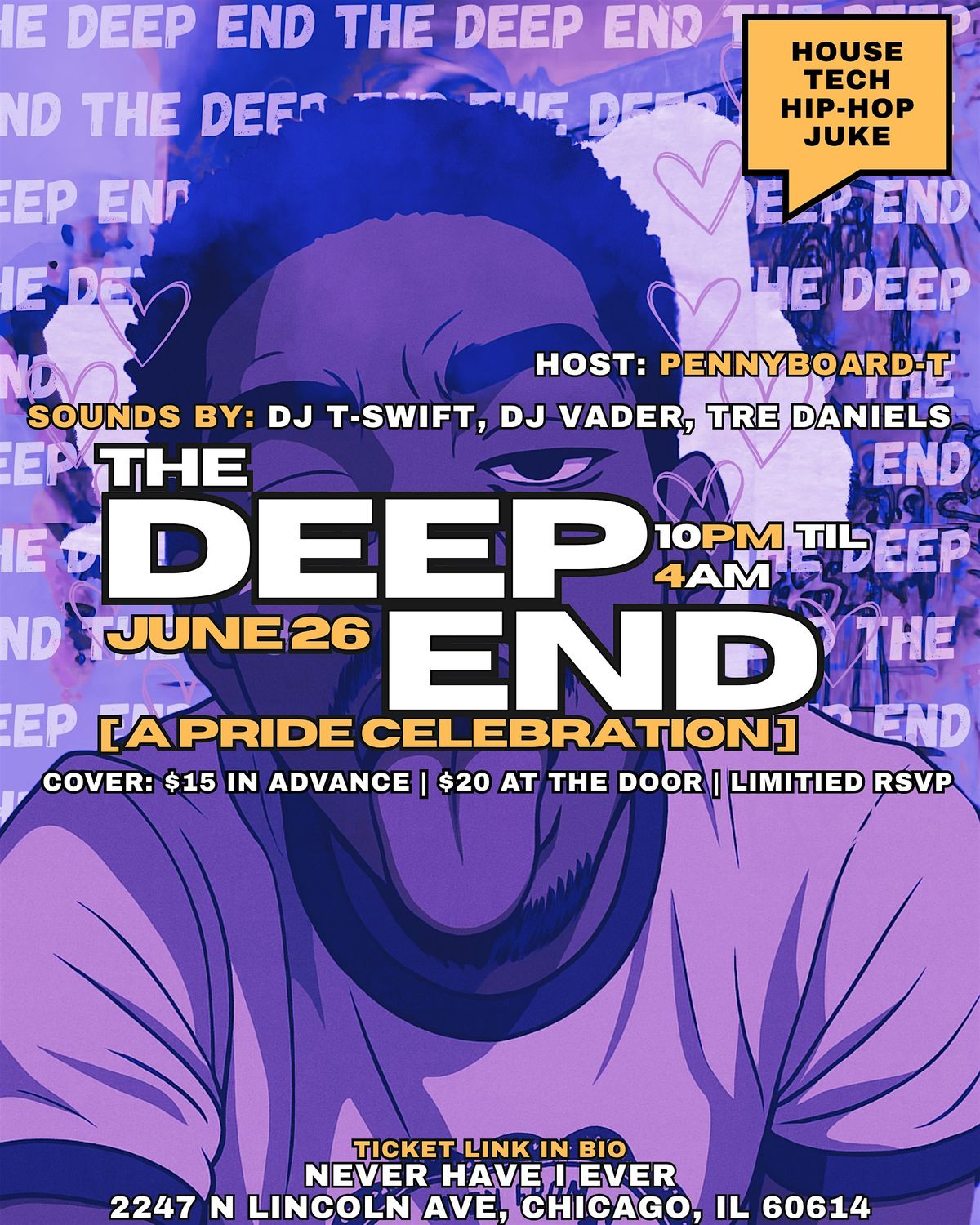 THE DEEP END: JUNE 26 PRIDE CELEBRATION @ NEVER HAVE I EVER [10PM - 4AM], 26 June | Event in Chicago | AllEvents